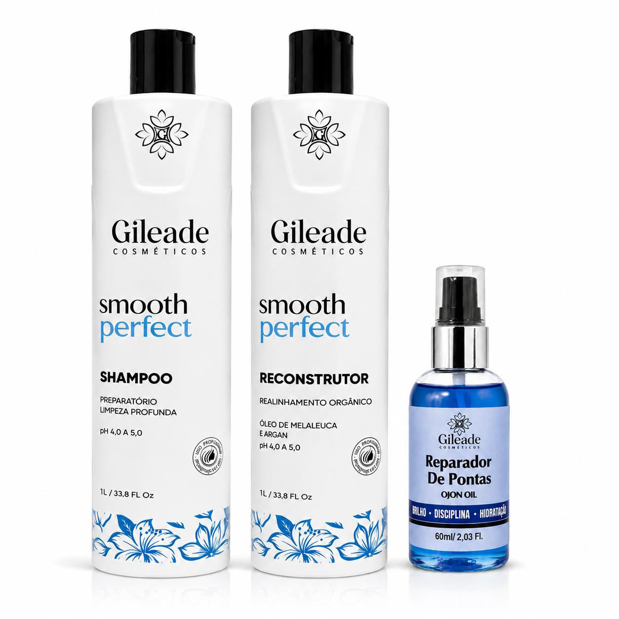 KIT SMOOTH PERFECT 1L + ÓLEO REPARADOR 60 ML GRÁTIS